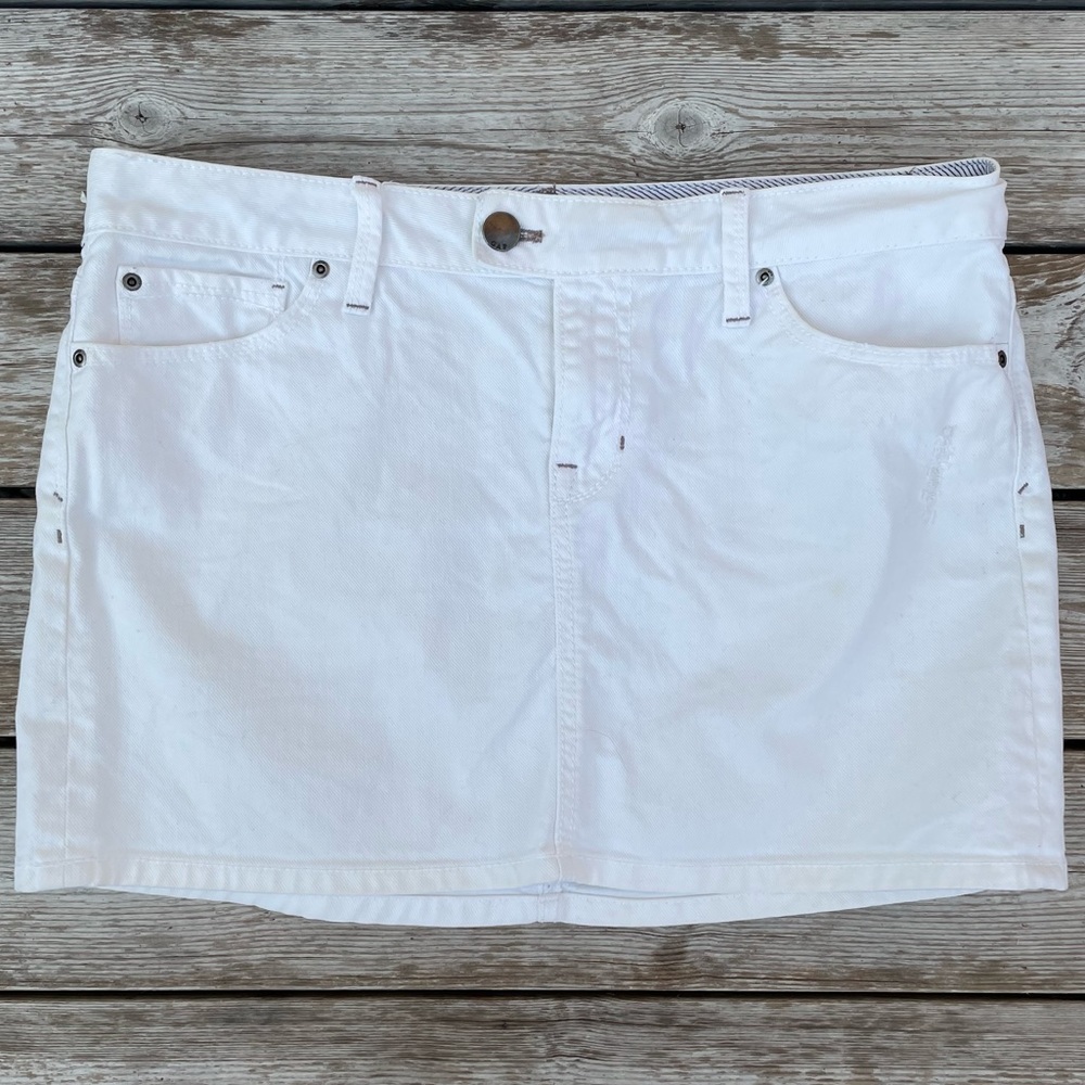 Gap White Denim Mini Skirt, Sz 30/10
